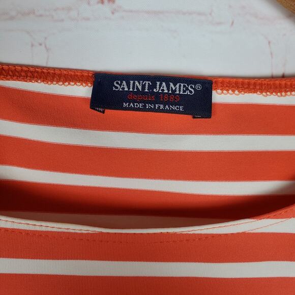 Lot Of 2 Saint James Garde Cote Striped Shirt Sz 4 3/4 Sleeve UV Nautical Preppy - Picture 9 of 16